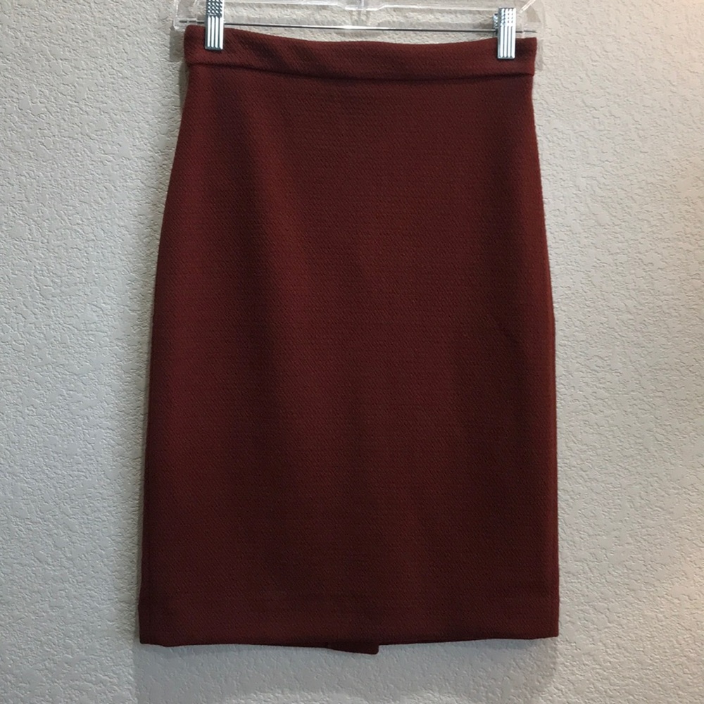 Ann Taylor rust color pencil midi length